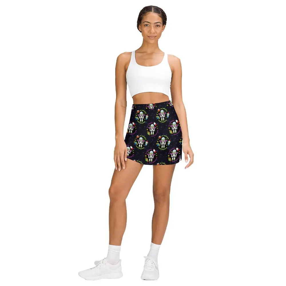 To Infinity And Beyond Athletic A-Line Skirt With Pocket Solid Shorts