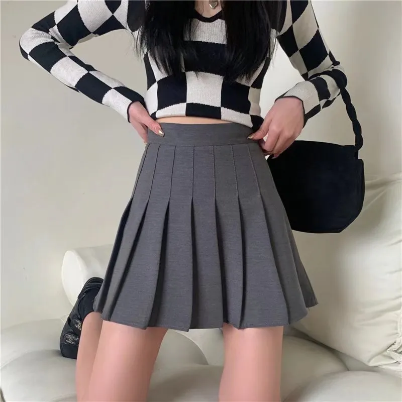 Toleet dream clothes New 2024 Pleated Skirt Summer Women's Gray High Waist Spring Suit