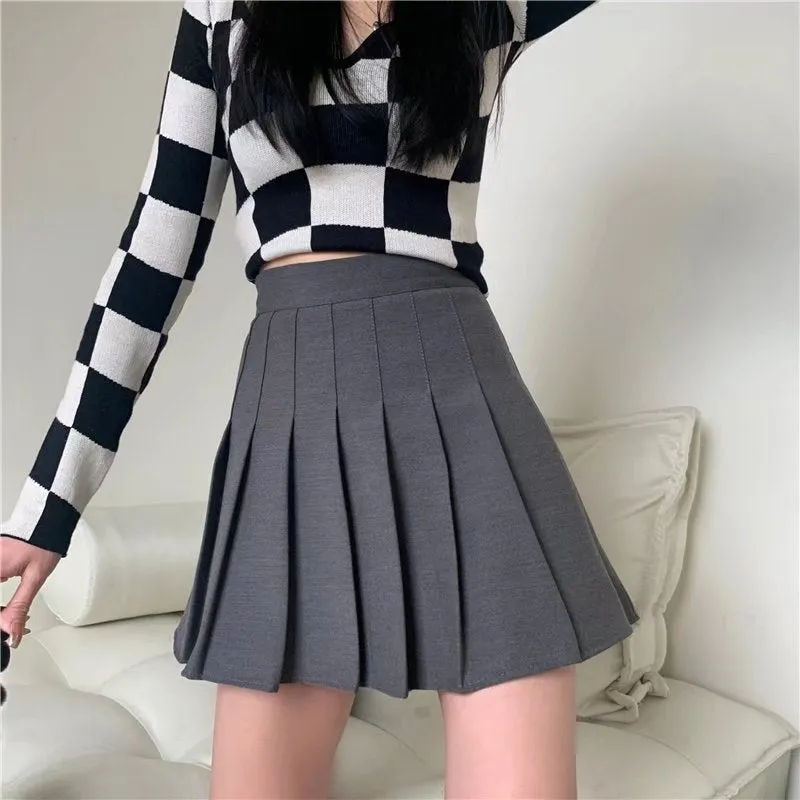 Toleet dream clothes New 2024 Pleated Skirt Summer Women's Gray High Waist Spring Suit