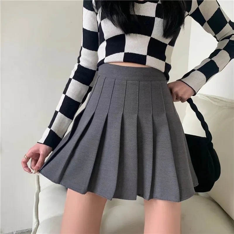 Wenkouban dream clothes New 2024 Pleated Skirt Summer Women's Gray High Waist Spring Suit