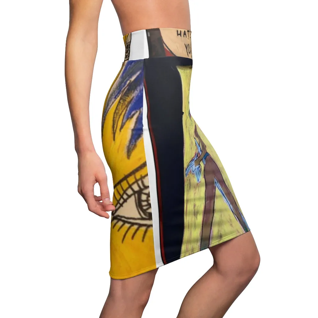 Women's Pencil Skirt AL BLUE DESIGNED